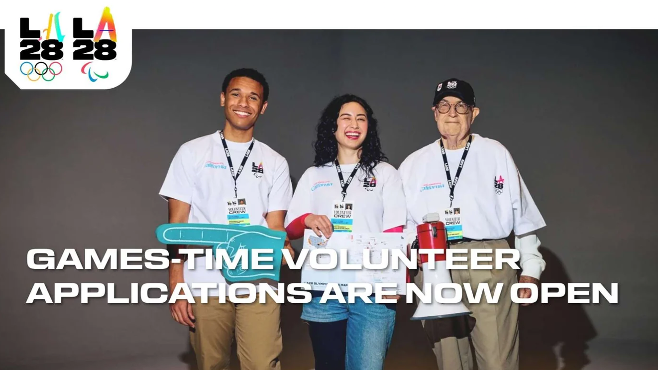 You can volunteer for the Olympics